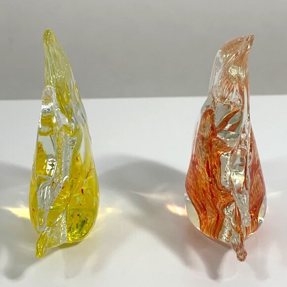 Glass Angel Fish Figurines Paperweights Home Office Decor Collectibles - Picture 5 of 11